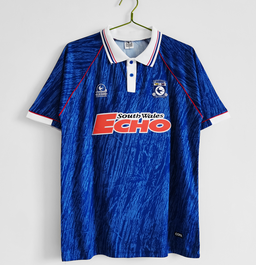 1990 Cardiff City FC Retro Home Kit Soccer Jersey